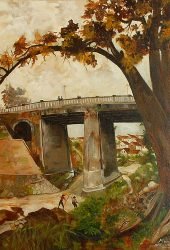 Jembatan Splendid Malang _ Oil on Canvas _ 55x76cm _ 2003